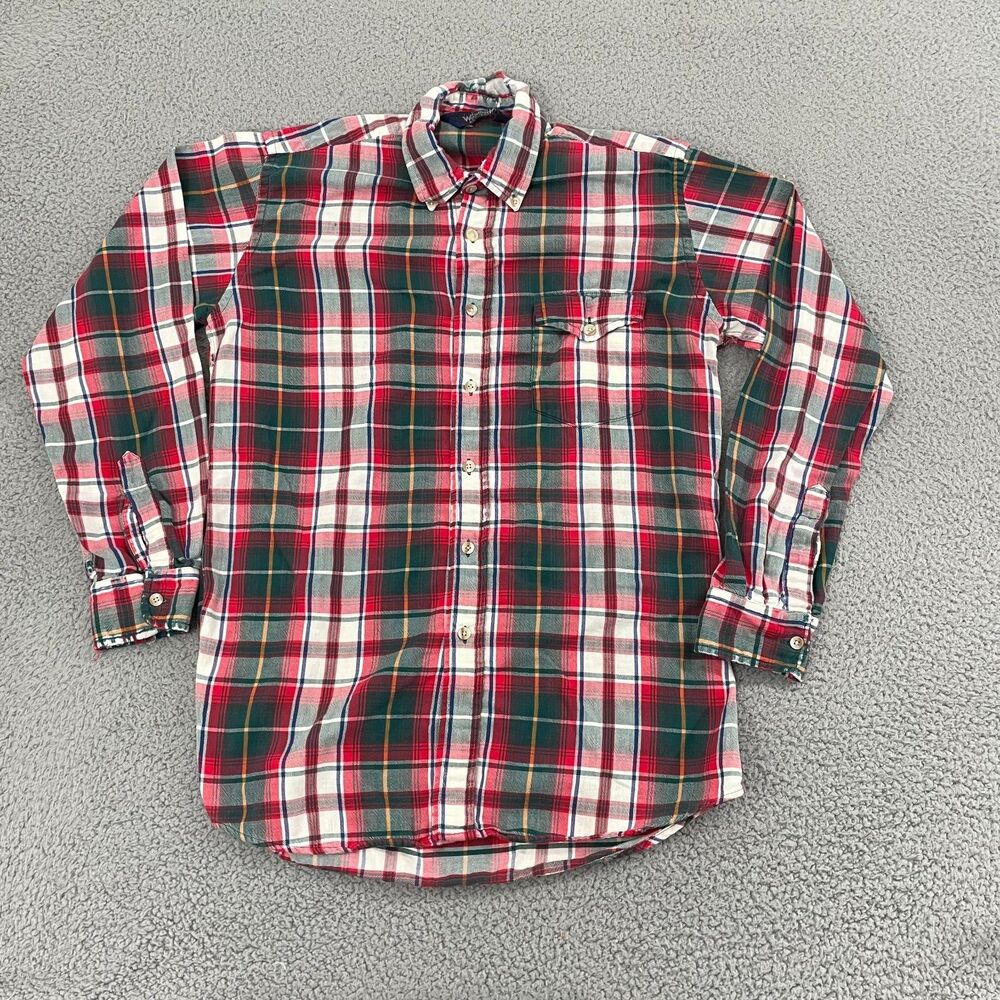Vintage Woolrich Shirt Men‎ M Plaid Lightweight Outdoors Cottage Cabin Flannel